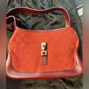 Burgundy Vintage Gucci Jackie Shoulder Bag